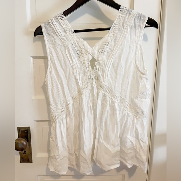 Dex cotton white blouse with polka dots - small - Picture 5 of 7